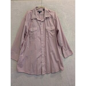 Panhandle Western Striped Shirt Mens 18 Dress Button Up Cowboy Excellent‎